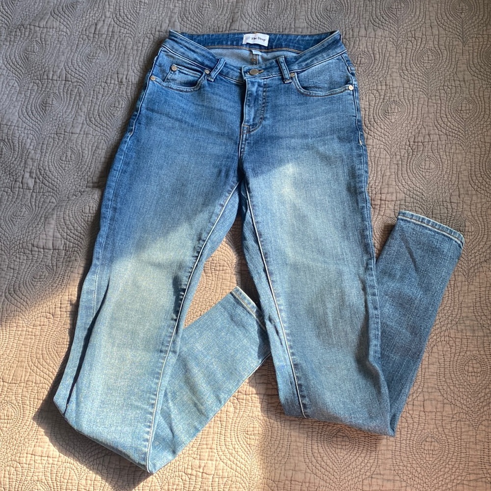 Amazon The Drop Blue Mid Rise Skinny Jeans